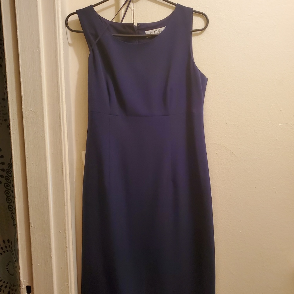 Navy Blue Kasper Sheath dress